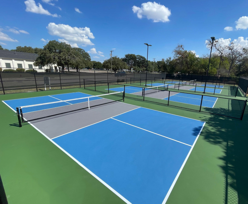 Cải tạo mặt sân pickleball-tennis và sơn 3 lớp USA DECOTURF nền xi măng